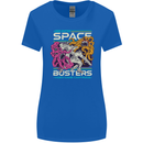 Retro Space Video Game Arcade Alien Womens Wider Cut T-Shirt Royal Blue