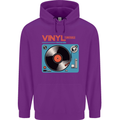 Retro Vinyl Records Turntable DJ Music Childrens Kids Hoodie Purple