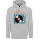 Retro Vinyl Records Turntable DJ Music Childrens Kids Hoodie Sports Grey
