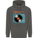 Retro Vinyl Records Turntable DJ Music Childrens Kids Hoodie Storm Grey