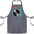 Retro Vinyl Records Turntable DJ Music Cotton Apron 100% Organic Steel