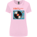 Retro Vinyl Records Turntable DJ Music Womens Wider Cut T-Shirt Light Pink