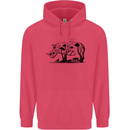 Rhino Ecology Rhinoceroses Childrens Kids Hoodie Heliconia