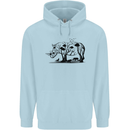 Rhino Ecology Rhinoceroses Childrens Kids Hoodie Light Blue