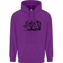 Rhino Ecology Rhinoceroses Childrens Kids Hoodie Purple