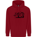 Rhino Ecology Rhinoceroses Childrens Kids Hoodie Red