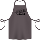 Rhino Ecology Rhinoceroses Cotton Apron 100% Organic Dark Grey