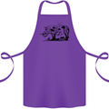 Rhino Ecology Rhinoceroses Cotton Apron 100% Organic Purple