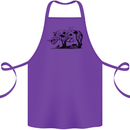 Rhino Ecology Rhinoceroses Cotton Apron 100% Organic Purple