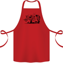 Rhino Ecology Rhinoceroses Cotton Apron 100% Organic Red
