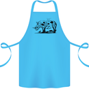 Rhino Ecology Rhinoceroses Cotton Apron 100% Organic Turquoise