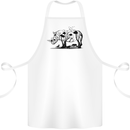 Rhino Ecology Rhinoceroses Cotton Apron 100% Organic White