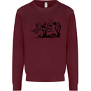 Rhino Ecology Rhinoceroses Kids Sweatshirt Jumper Maroon