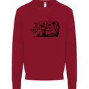 Rhino Ecology Rhinoceroses Kids Sweatshirt Jumper Red