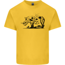 Rhino Ecology Rhinoceroses Kids T-Shirt Childrens Yellow