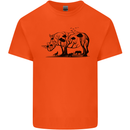 Rhino Ecology Rhinoceroses Mens Cotton T-Shirt Tee Top Orange
