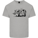Rhino Ecology Rhinoceroses Mens Cotton T-Shirt Tee Top Sports Grey
