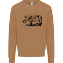Rhino Ecology Rhinoceroses Mens Sweatshirt Jumper Caramel Latte