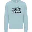 Rhino Ecology Rhinoceroses Mens Sweatshirt Jumper Light Blue