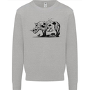 Rhino Ecology Rhinoceroses Mens Sweatshirt Jumper Sports Grey