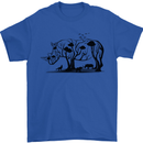 Rhino Ecology Rhinoceroses Mens T-Shirt Cotton Gildan Royal Blue