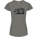 Rhino Ecology Rhinoceroses Womens Petite Cut T-Shirt Charcoal
