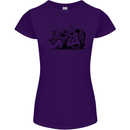 Rhino Ecology Rhinoceroses Womens Petite Cut T-Shirt Purple