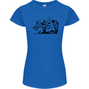 Rhino Ecology Rhinoceroses Womens Petite Cut T-Shirt Royal Blue