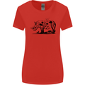 Rhino Ecology Rhinoceroses Womens Wider Cut T-Shirt Red
