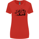 Rhino Ecology Rhinoceroses Womens Wider Cut T-Shirt Red