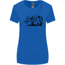 Rhino Ecology Rhinoceroses Womens Wider Cut T-Shirt Royal Blue