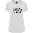 Rhino Ecology Rhinoceroses Womens Wider Cut T-Shirt White