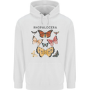Rhopalocera Butterfies Butterfly Childrens Kids Hoodie White