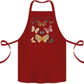 Rhopalocera Butterfies Butterfly Cotton Apron 100% Organic Maroon