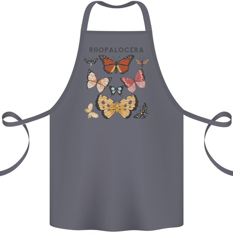 Rhopalocera Butterfies Butterfly Cotton Apron 100% Organic Steel