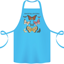 Rhopalocera Butterfies Butterfly Cotton Apron 100% Organic Turquoise