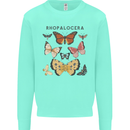Rhopalocera Butterfies Butterfly Kids Sweatshirt Jumper Peppermint