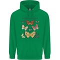 Rhopalocera Butterfies Butterfly Mens 80% Cotton Hoodie Irish Green