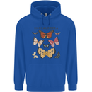 Rhopalocera Butterfies Butterfly Mens 80% Cotton Hoodie Royal Blue