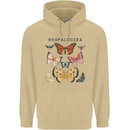 Rhopalocera Butterfies Butterfly Mens 80% Cotton Hoodie Sand
