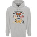 Rhopalocera Butterfies Butterfly Mens 80% Cotton Hoodie Sports Grey