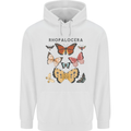 Rhopalocera Butterfies Butterfly Mens 80% Cotton Hoodie White