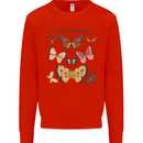 Rhopalocera Butterfies Butterfly Mens Sweatshirt Jumper Bright Red