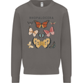 Rhopalocera Butterfies Butterfly Mens Sweatshirt Jumper Charcoal