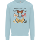 Rhopalocera Butterfies Butterfly Mens Sweatshirt Jumper Light Blue