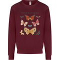 Rhopalocera Butterfies Butterfly Mens Sweatshirt Jumper Maroon