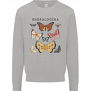 Rhopalocera Butterfies Butterfly Mens Sweatshirt Jumper Sports Grey