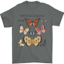 Rhopalocera Butterfies Butterfly Mens T-Shirt Cotton Gildan Charcoal