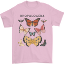 Rhopalocera Butterfies Butterfly Mens T-Shirt Cotton Gildan Light Pink
