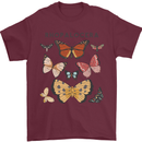Rhopalocera Butterfies Butterfly Mens T-Shirt Cotton Gildan Maroon
